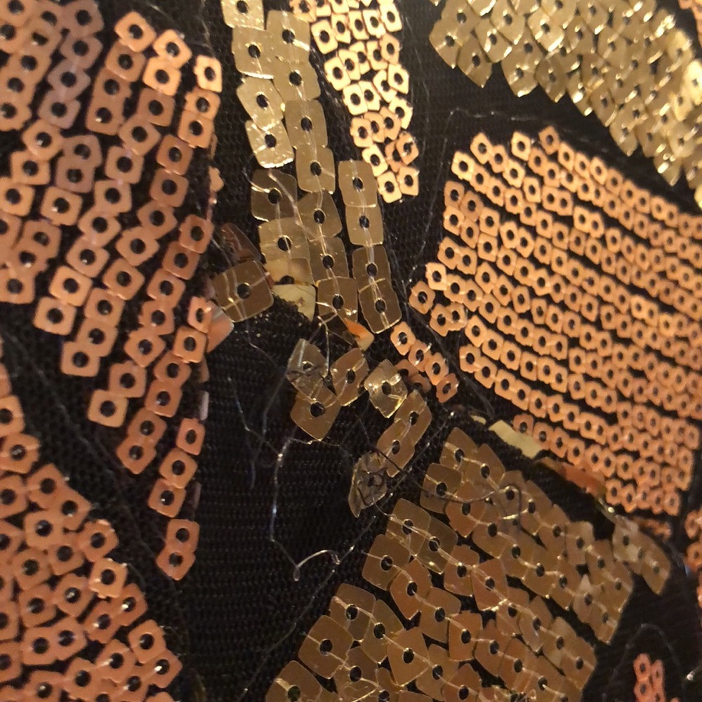 Sequined gold and bronze mini dress - Picture 7 of 7
